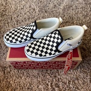 Vans Asher Slip On Checkered Shoe Youth Size 1